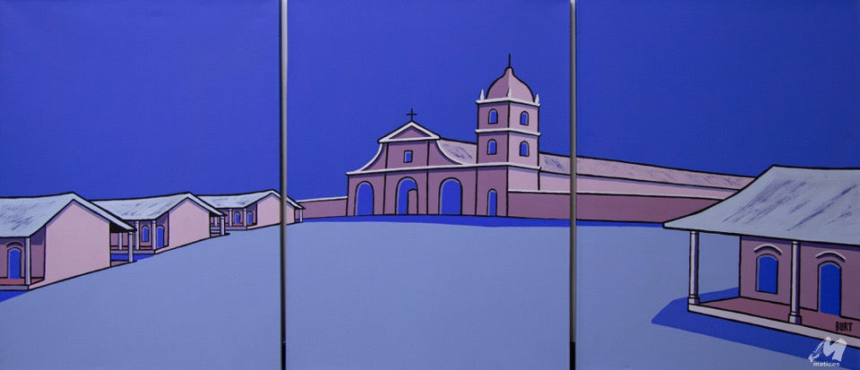 MB23 - TRIPTICO AZUL IGLESIA LA MISION