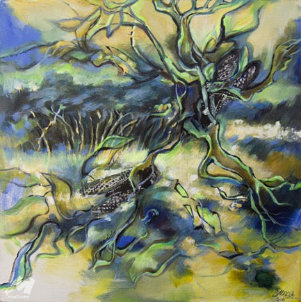 ACRILICOS - LIENZO NATURALEZA OSCILANTE ME8