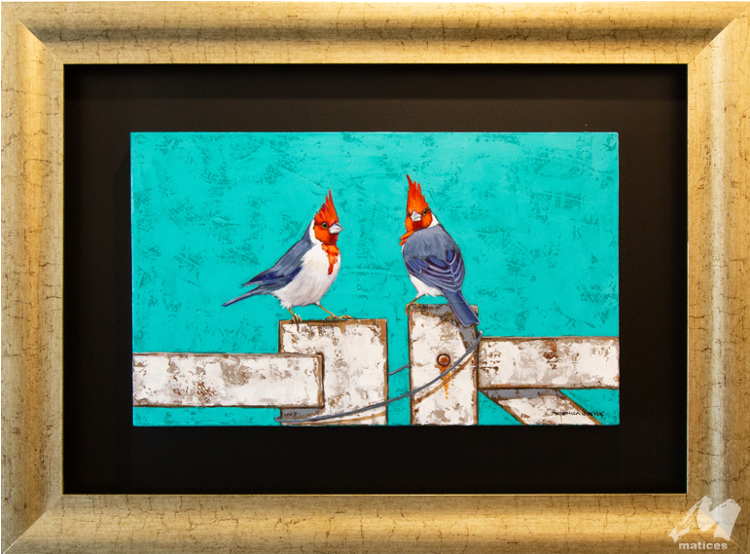 2 PAJARITOS SOBRE MADERA MG2