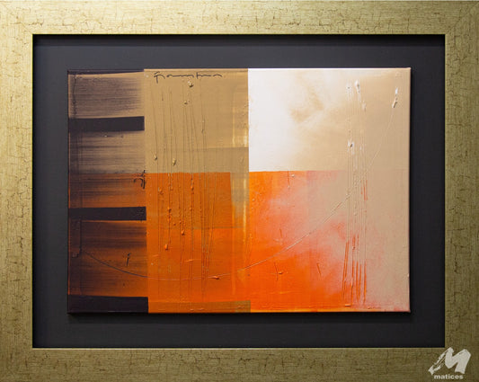 ABSTRACTO BEIGE - NARANJA FT91